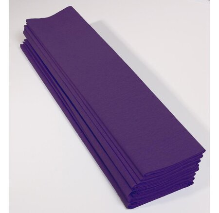 Paquet de 10 feuilles de papier crépon M75 2.5x0.5m violet CLAIREFONTAINE