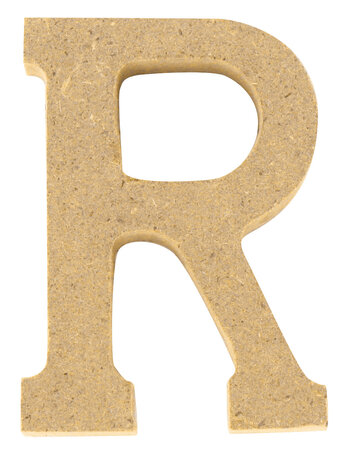 Lettre en bois MDF 5 x 1 2 cm Alphabet lettre R
