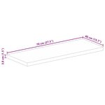 vidaXL Dessus de table rectangulaire bois massif de manguier brut