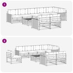 vidaXL Ensemble de canapés d'extérieur 9 Pièces Naturel et Anthracite