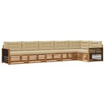 vidaXL Ensemble de canapés d'extérieur 6 pc Naturel et Beige