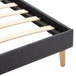 vidaXL Cadre de lit avec LED Crème et gris foncé Tissu 100 x 200 cm