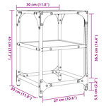 vidaXL Tables basses avec dessus en verre transparent 2 Pièces acier