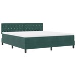 vidaXL Lit à ressorts avec matelas Vert foncé 180 x 200 cm tissu