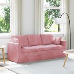 vidaXL Canapé Rose 198 x 78 x 80 cm Velours