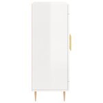 vidaXL Buffet Blanc brillant 69 5x34x90 cm Bois d'ingénierie