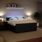 vidaXL Sommier à lattes de lit avec matelas Noir 180x200 cm Velours