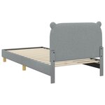 vidaXL Cadre de lit pour enfants avec tête de lit Gris clair tissu