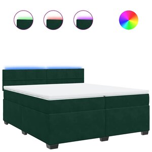 vidaXL Sommier à lattes de lit et matelas Vert foncé 200x200cm Velours
