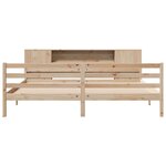 vidaXL Lit bibliothèque sans matelas 200x200 cm bois massif de pin