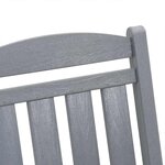 vidaXL Chaise à bascule de jardin Gris clair HDPE