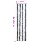 vidaXL Moustiquaire Gris et blanc 56 x 185 cm Chenille