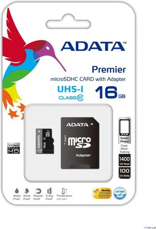 Carte mémoire Micro SD Adata Premier 16Go Class 10 - La Poste