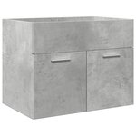 vidaXL Ensemble de meubles de salle de bain 4 Pièces gris béton