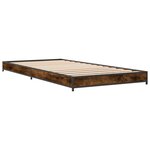 vidaXL Cadre de lit sans matelas chêne fumé 100x200 cm