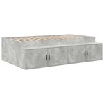 vidaXL Cadre de lit Gris béton 100 x 200 cm Bois d'ingénierie