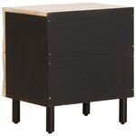 vidaXL Cabinet de chevet Blanc 40 x 33 x 46 cm Bois de mangue massif