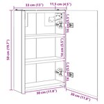 vidaXL Armoire Miroir de Salle de Bain Blanc 33 x 11 5 x 50 cm