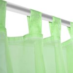 vidaXL Rideau fin Vert pomme 140x225 cm 2 Pièces