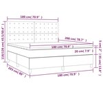vidaXL Sommier à lattes de lit avec matelas Bleu 180x200 cm Tissu