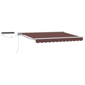 vidaXL Auvent rétractable électrique Marron et blanc 3 x 2 5 m
