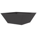 vidaXL Pot en Métal Noir Métal 40 x 40 x 15 cm Jardinières