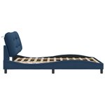 vidaXL Cadre de lit sans matelas Hvar bleu 140x200 cm tissu