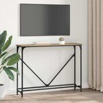 vidaXL Table console Chêne artisanal 102 x 23 x 75 cm