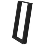 vidaXL Pieds de table à manger en U 2 pièces Noir 50 x (72-73) cm Acier