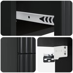 vidaXL Cabinet de chevet mural Noir 33 x 34 5 x 40 cm
