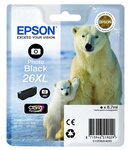 Cartouche jet d'encre originale n° 26xl noir photo c13t26314010 epson