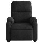 vidaXL Fauteuil inclinable noir tissu microfibre