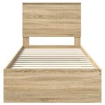 vidaXL Cadre de lit Chêne Sonoma 90 x 200 cm Bois d'ingénierie