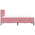 vidaXL Cadre de lit avec matelas Rose 160 x 200 cm Velours