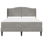 vidaXL Cadre de lit avec tête de lit Gris clair 160 x 200 cm Velours