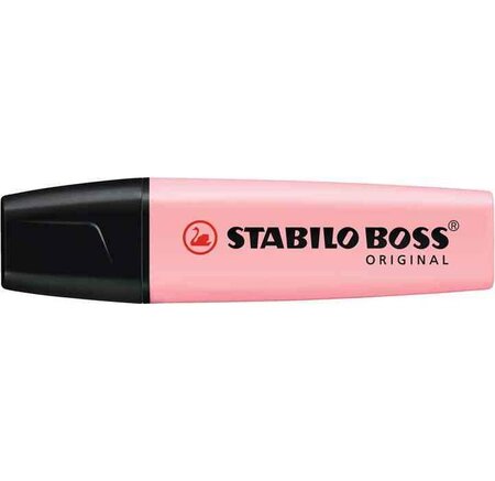 Surligneur BOSS ORIGINAL Pastel Pte Biseautée 2 - 5 mm Rose Pastel STABILO