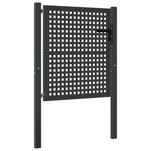 vidaXL Portail de jardin anthracite 105x150 cm acier