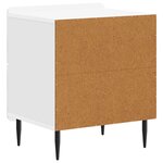 vidaXL Cabinet de chevet 2 Pièces Blanc brillant 43 x 34 5 x 49 5 cm