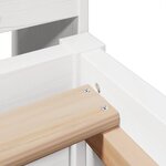 vidaXL Cadre de lit sans matelas blanc 75x190 cm bois de pin massif