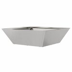 vidaXL Pot de jardin en forme de bol Argent 50 x 50 x 15 cm