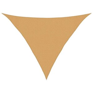 vidaXL Voile d'ombrage 160 g/m² triangulaire sable 3x3x4 2 m PEHD