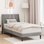 vidaXL Cadre de lit avec tête de lit Gris clair 100 x 200 cm Velours