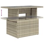 vidaXL Salon de jardin 5 Pièces avec coussins gris clair résine tressée