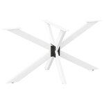 vidaXL Pied de table à manger en forme d'araignée  blanc  150 x 78 x (72-73) cm  acier