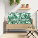 vidaXL Set de coussins de palette avec oreiller 3 Pièces Motif de feuille