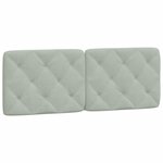 vidaXL Cadre de lit avec LED sans matelas gris clair 140x200cm velours