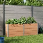 vidaXL Jardinière surélevée Marron 250 x 50 x 91 cm WPC et Aluminium