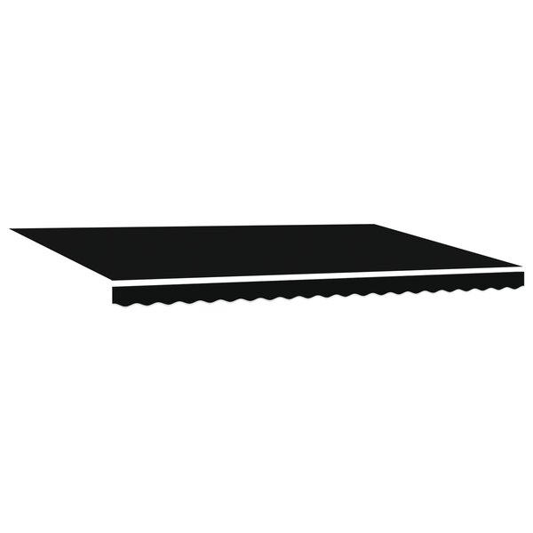Store manuel rétractable vidaXL noir 500x300 cm