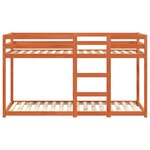 vidaXL Lit superposé sans matelas cire marron 90x190 cm pin massif