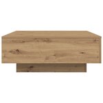 Table basse vidaXL avec lumières LED Chêne artisan 80x80x31 cm
